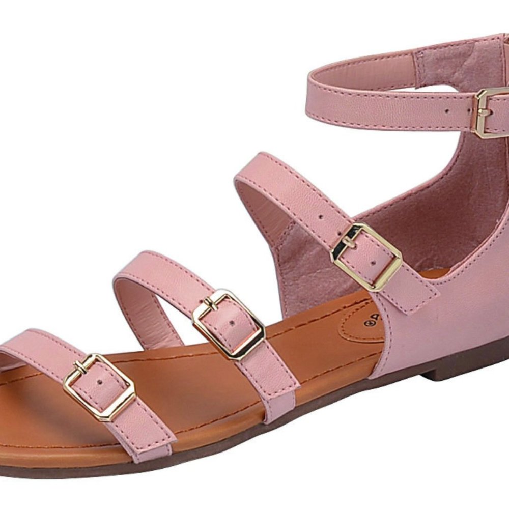NIB Breckelles Strappy Buckled Sandals Sizes 6 - 8 USA